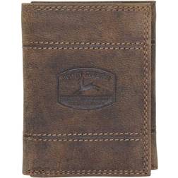 John Deere Creased Historic Logo Trifold Wallet