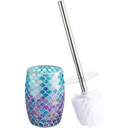Whole Housewares Blue Toilet Bowl Brush Holder