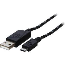 Hyperkin Polygon Braided Micro USB Charge Cable for PS4/ Xbox One/ PS Vita 2000 Black/