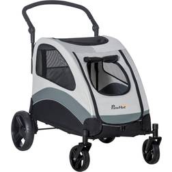 Pawhut Jogger Stroller Black Grey 259.08cm