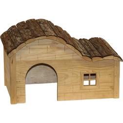 Kerbl Hutch For Rodents With A Curved Roof Nature - Beige