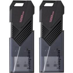 Kingston 128GB DataTraveler Exodia Onyx USB Flash Drive (Matte Black) (2-Pack)