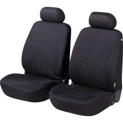 Walser DotSpot 11938 Cubreasiento negro/gris Poliéster delante SEAT: Ibiza 3, Leon II Hatchback, Leon I Hatchback, VOLKSWAGEN: Golf 4, Passat B6 Sedán