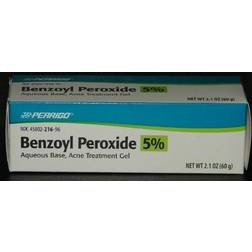 Perrigo benzoyl 5% aqueous base treatment acne gel tube