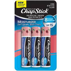 ChapStick Moisturizer Black Cherry Lip Balm Tubes, Protectant 3 Count