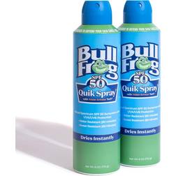 Bullfrog Quik Spray Sunscreen SPF Octinoxate Free Broad Spectrum Moisturizing UVA/UVB, 2