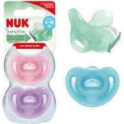 Nuk Sensitive Schnuller rosa/lila 0-6m