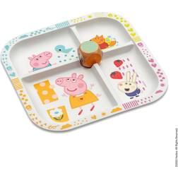 Koziol easy eater plate peppa pig with cube, children's plate, plastic