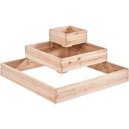 VEVOR Wooden Raised Garden Bed Planter Box 44.5x44.5x20.1" Flower Vegetable Herb