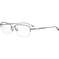 HUGO BOSS 1298 0R81-00 Matte Ruthenium Men Square 5618-145