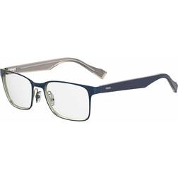 HUGO BOSS Hg0183 04NZ-00 Matte Blue Gray Men Rectangle 5318-140