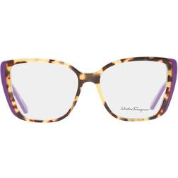 Ferragamo Damen SF2850 41546 285 Optische Fassungen Acetat Havanna Schmetterling