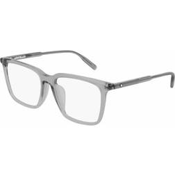 Montblanc MB0011OA Asian Fit 004 Grey Size (Frame Only) Blue Light Block Available