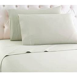 Shavel Micro Flannel Solid King 4-pc Mist Bed Sheet Green