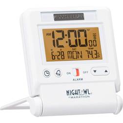 Marathon Atomic Travel Alarm Clock with Auto Night Light