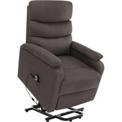 vidaXL Power Lift Massage Recliner Chair for Elderly Home Theater Taupe Fabric