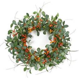 Melrose 21" Foliage & Berry Wreath Decoration