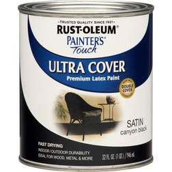 Rust-Oleum 267332 Touch Latex Quart Wood Paint Black