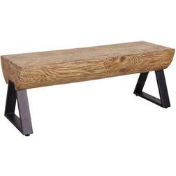 D Tree Trunk Style Garden Bench