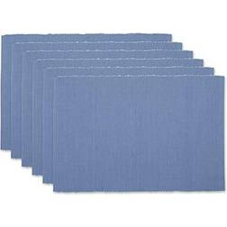 DII Cotton Basic Ribbed Place Mat Gold, Blue