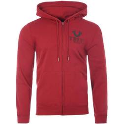 True Religion Tr Logo Zipped Hoodie - Rød