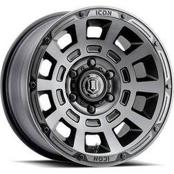 ICON ICON Alloys Thrust Wheel, 17x8.5 with 6 on 135 Bolt Pattern Smoked Satin