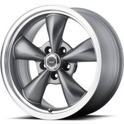 American Racing Torq Thurst M, Anthracite Lip 18x9 Wheel with 5x4.50 Bolt Pattern Gun Metal