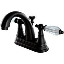 Kingston Brass KS7615WLL 4 in Centerset Bathroom Faucet Brown