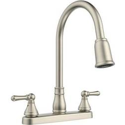 Langer & Messmer Belanger EBE78WBN2 Non-Metallic Two-Handle Pull-Down Sprayer Kitchen Faucet Brushed Nickel Brushed Nickel
