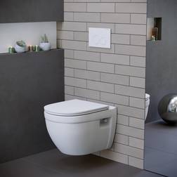 Swiss Madison Ivy Wall-Hung Elongated Toilet Bowl in Matte White