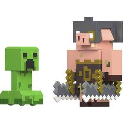 Mattel Minecraft Legends Creeper vs Piglin Bruiser 2 Pack