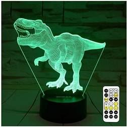 Dinosaur toys, t rex 3d 7 changing Night Light