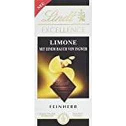 Lindt Excellence Tavoletta di Cioccolato Fondente con Limone Zenzero, 100g