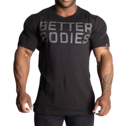 Better Bodies Basic Tapered Tee - Black/Grey