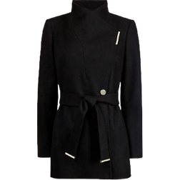 Ted Baker Rosess Wool Wrap Short Coat - Black