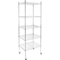 Mount It 5-Tier Metal Wheels, 24" Shelving System