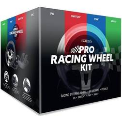 Maxx Tech MAXX TECH Pro Racing Wheel Kit Rat, gamepad og pedalsæt Sony PlayStation 4 Bestillingsvare, leveringstiden kan ikke oplyses