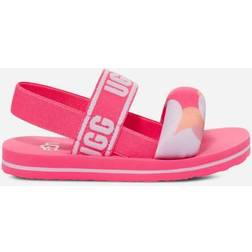 UGG Kids T ZUMA Sling CAMOPOP Flat Sandal, Taffy Pink, Unisex Toddler