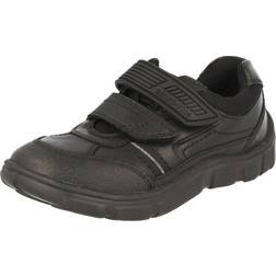 Start-rite Luke Rip Tape Black Leather School Shoes