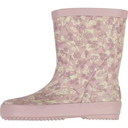 Wheat Alpha Printed Rubber Boot - Rose Flowers