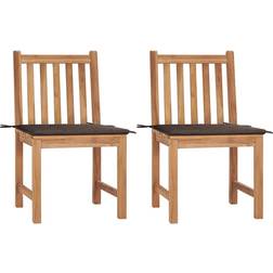 vidaXL Lot de 2 Chaises de Jardin avec Coussins, Sièges de Terrasse, Chaises de Salle À Manger, Meubles de Patio Extérieur