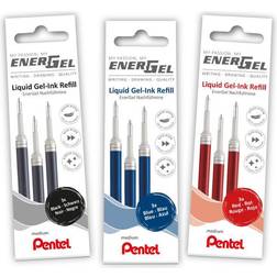 Pentel Refill Energel 3-pak 0.7 Rød