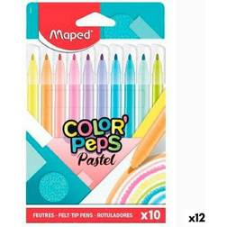 Maped Sæt Fiberpenne Color' Peps Multifarvet 10 Dele 12 enheder