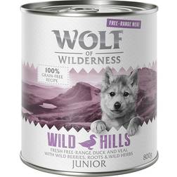 Wolf of Wilderness Carne Allevata All'Aperto Junior 6 x 800 g Umido Cane