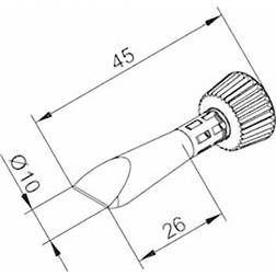 Ersa 0102CDLF100C/SB Loddespids Mejselform Spidsstørrelse Spids-længde Indhold 1