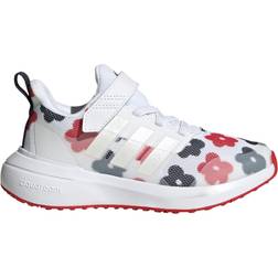 Adidas Fortarun 2.0 Cloudfoam Elastic Lace Top Strap Shoes - Cloud White/Zero Metalic/Better Scarlet