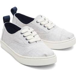 Toms Kids Youth Grey Chambray Cordones Sneakers Shoes