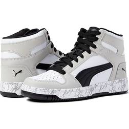 Puma Rebound Mid Layup Marble Big Kid Black/Gray Violet Big Kid