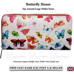 Puckator Large Zip Around Wallet Pick of the Bunch Butterfly House