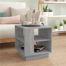 vidaXL Sonoma Gris 40x40x43 cm Table Basse